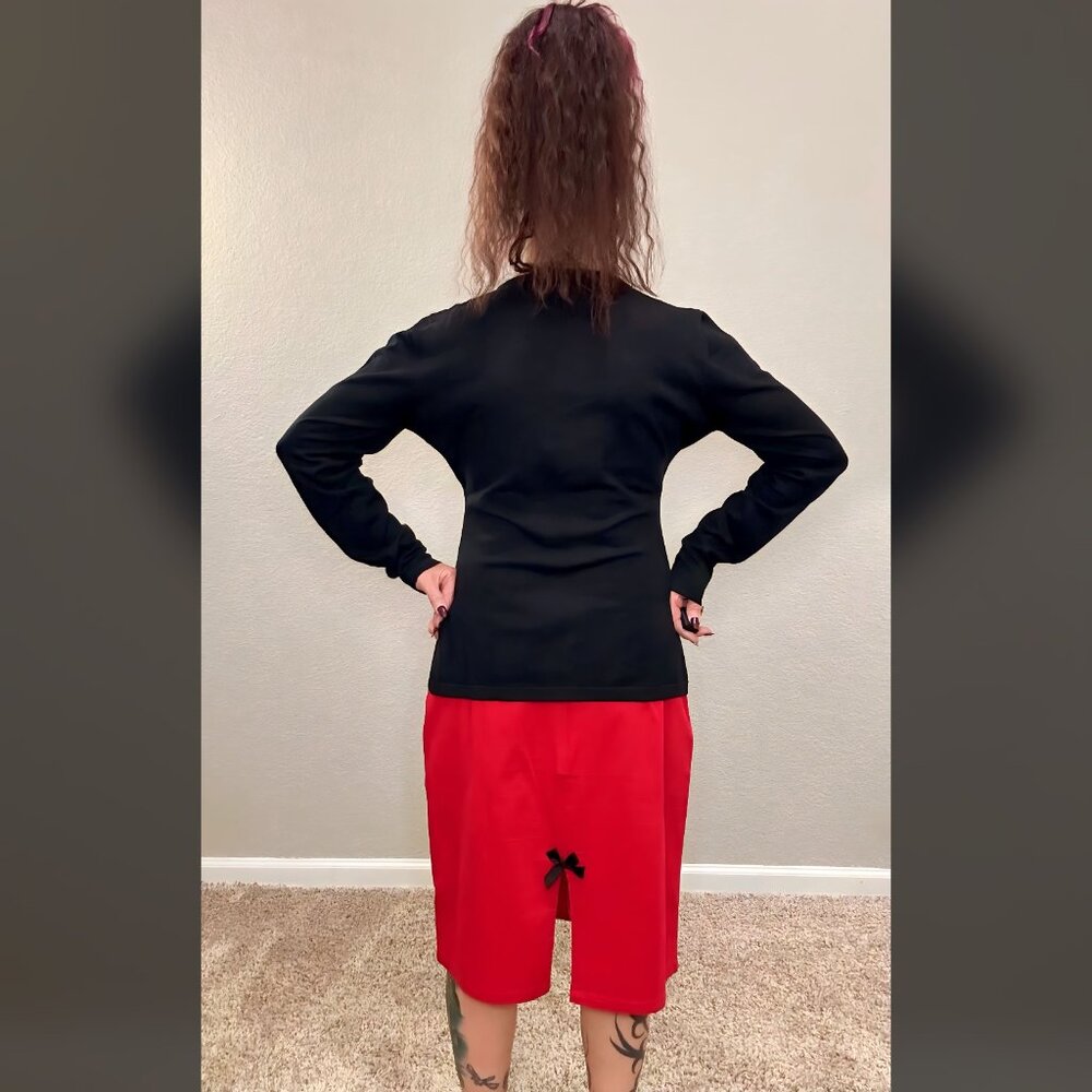 Sourpuss Red Anchor Pencil Skirt Nautical Retro 50s Rockabilly Pinup XL - Picture 10 of 11